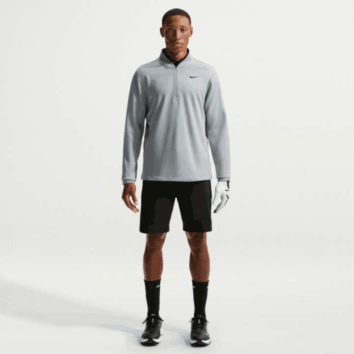 Nike Långärmad Golftröja Velocity Therma-Fit 1/2 Zip Grå i gruppen Golfkläder / Herrkläder / Golftröjor hos Dimbo Golf AB (5054003-0124r)