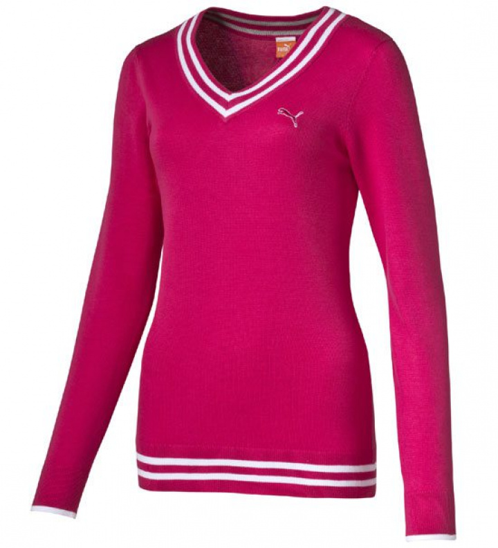 Puma Långärm Dam 568355 V Neck Hallon i gruppen Rea / Rea Kläder / Dam hos Dimbo Golf AB (5528005-0103r)