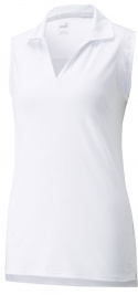 Puma Ärmlös Dam Cloudspun Coast Piké Bright Vit