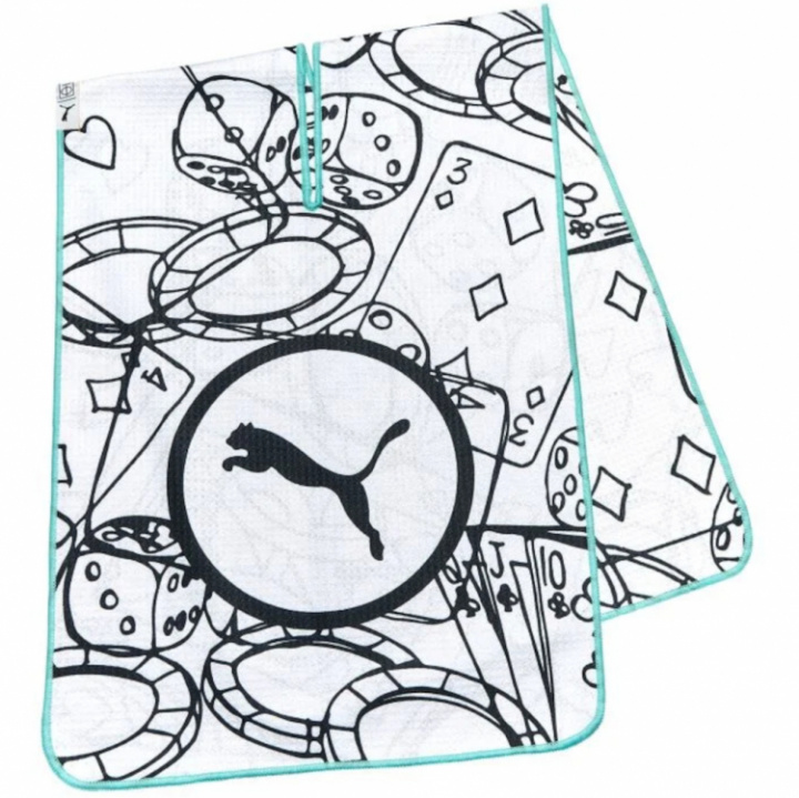Puma Handduk Casino Towel Vit Glow i gruppen Tillbehör / Golftillbehör / Golfhanddukar hos Dimbo Golf AB (5543009-01)