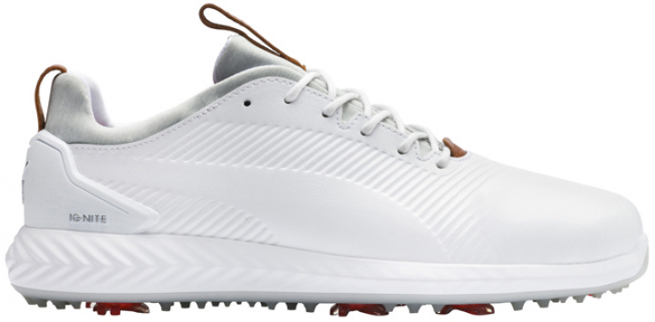 Puma Golfsko Herr Ignite PWRAdapt Leather 2.0 Vit i gruppen Skor / Golfskor Herr hos Dimbo Golf AB (5579030-01390r)