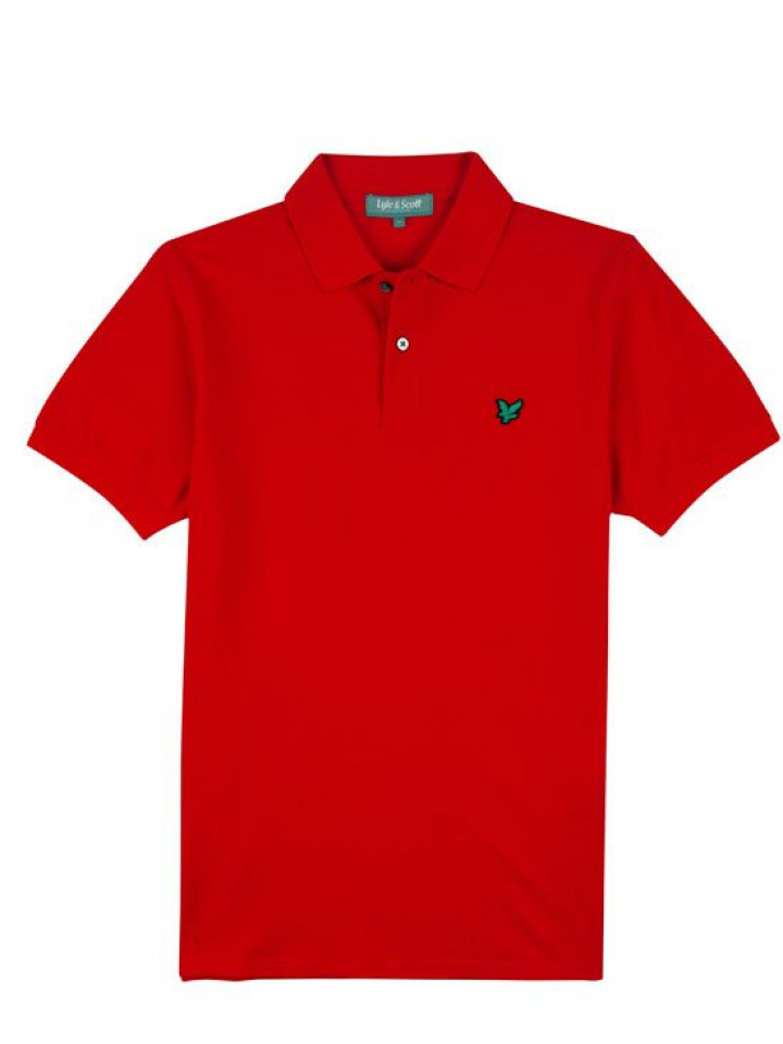 Lyle & Scott Piké Herr Röd Ljus i gruppen Golfkläder / Herrkläder / Golfpiké hos Dimbo Golf AB (6250001-0743r)