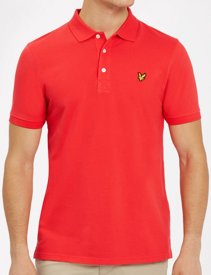 Lyle & Scott Piké Herr Röd Poppy i gruppen Golfkläder / Herrkläder / Golfpiké herr hos Dimbo Golf AB (6250020-Z2674r)