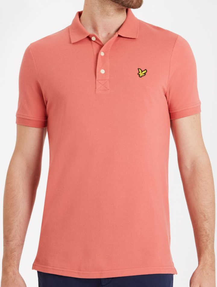 Lyle & Scott Piké Herr Sunset Rosa i gruppen Kläder / Herrkläder / KORTÄRMAT hos Dimbo Golf AB (6250020-Z2804r)