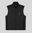Lyle & Scott Väst Hybrid Quilted Golf Gilet Jet Svart