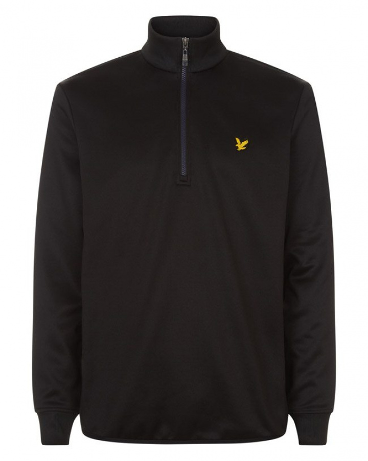Lyle & Scott 1/4 Zip Herr Svart i gruppen Kläder / Damkläder / LÅNGÄRM hos Dimbo Golf AB (6254007-5724r)