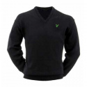 Lyle & Scott Pullover V-neck Herr Ull Svart