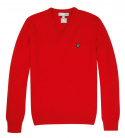 Lyle & Scott Pullover V-neck Herr Ull Scooter Red