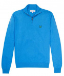 Lyle & Scott Pullover Half Zip Herr Bomull Chock Blå