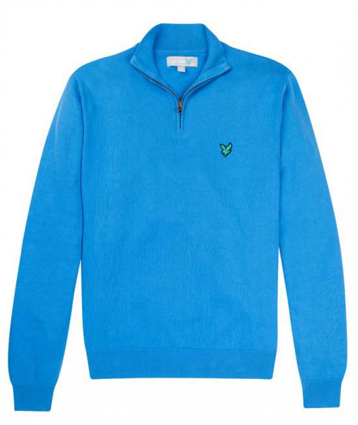 Lyle & Scott Pullover Half Zip Herr Bomull Chock Blå i gruppen Rea / Rea Kläder / Herr hos Dimbo Golf AB (6258008-4903r)
