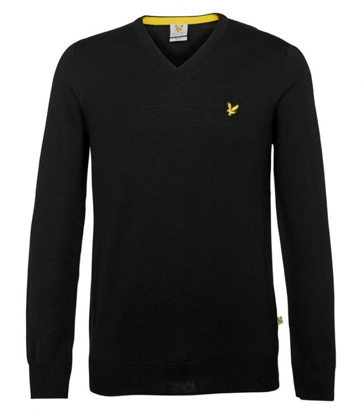 Lyle & Scott Pullover Herr Nevis Svart i gruppen Kläder / Damkläder / LÅNGÄRM hos Dimbo Golf AB (6258010-5724r)