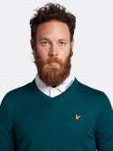 Lyle & Scott Pullover Herr V-Hals Golf Grön