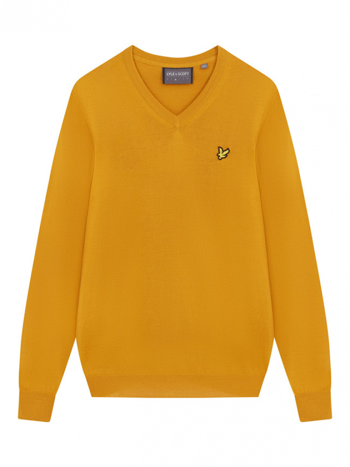 Lyle & Scott Pullover Herr V-Hals Amber i gruppen Golfkläder / Damkläder / Långärmade golftröjor dam hos Dimbo Golf AB (6258015-A064r)