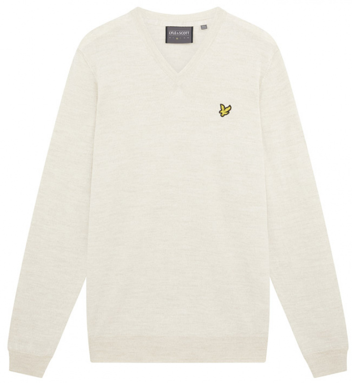 Lyle & Scott Pullover Herr V-Hals Brun i gruppen Kläder / Damkläder / LÅNGÄRM hos Dimbo Golf AB (6258015-W3704r)