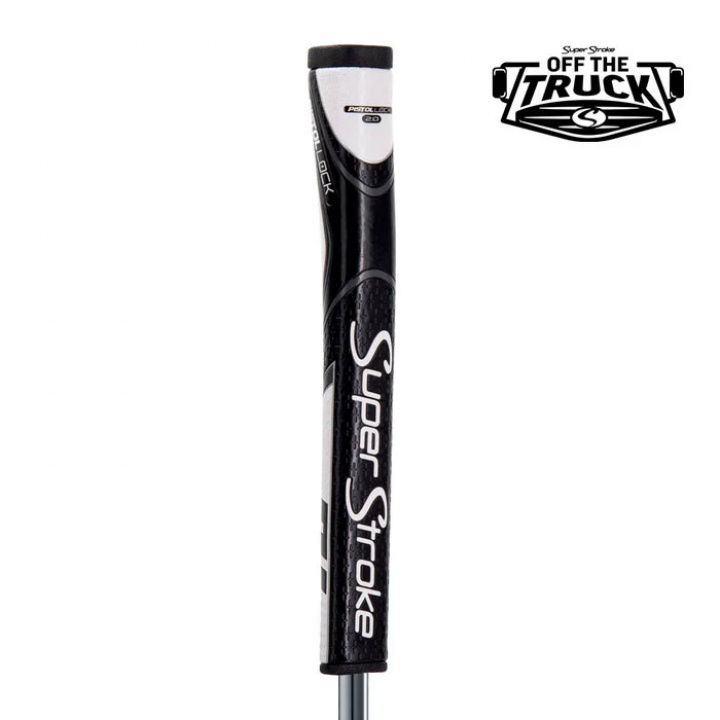 Puttergrepp Super Stroke Zenergy Pistol Lock 2.0 Svart/Vit i gruppen Tillbehör / Grepp / Puttergrepp / SuperStroke Puttergrepp hos Dimbo Golf AB (6381047-084301)
