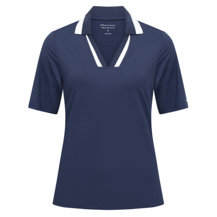 Röhnisch Kortärmad Piké Essential Marinblå i gruppen Kläder / Damkläder / KORTÄRM / Röhnisch Pike hos Dimbo Golf AB (6724082-S0144r)