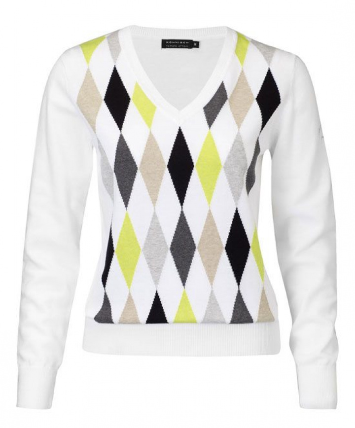 Röhnisch Plus Pullover Zahra Vit/Lemon i gruppen Rea / Rea Golfkläder / Dam hos Dimbo Golf AB (6734028-10794r)