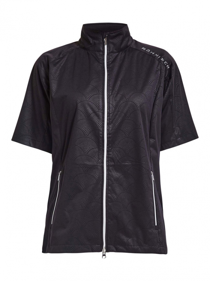 Röhnisch Vindjacka kortärm Svart i gruppen Golfkläder / Damkläder / Golfjackor dam hos Dimbo Golf AB (6738015-0094r)