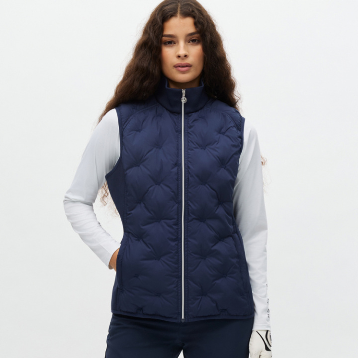 Röhnisch Vindväst Padded Windbreaker Marinblå i gruppen Kläder / Damkläder / VINDPLAGG / Röhnisch Vindjacka hos Dimbo Golf AB (6738033-S0144r)