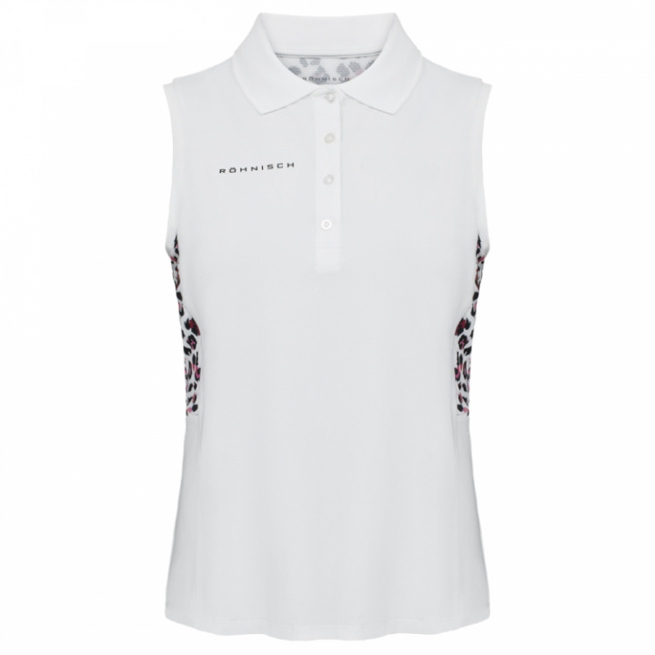 Röhnisch Ärmlös Piké Nicky Leo Pink/Beet i gruppen Kläder / Damkläder / ÄRMLÖSA / Röhnisch Ärmlös hos Dimbo Golf AB (6742052-X0074r)