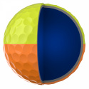 Srixon Q-Star Tour Divide Golfboll Gul/Orange - Dussin