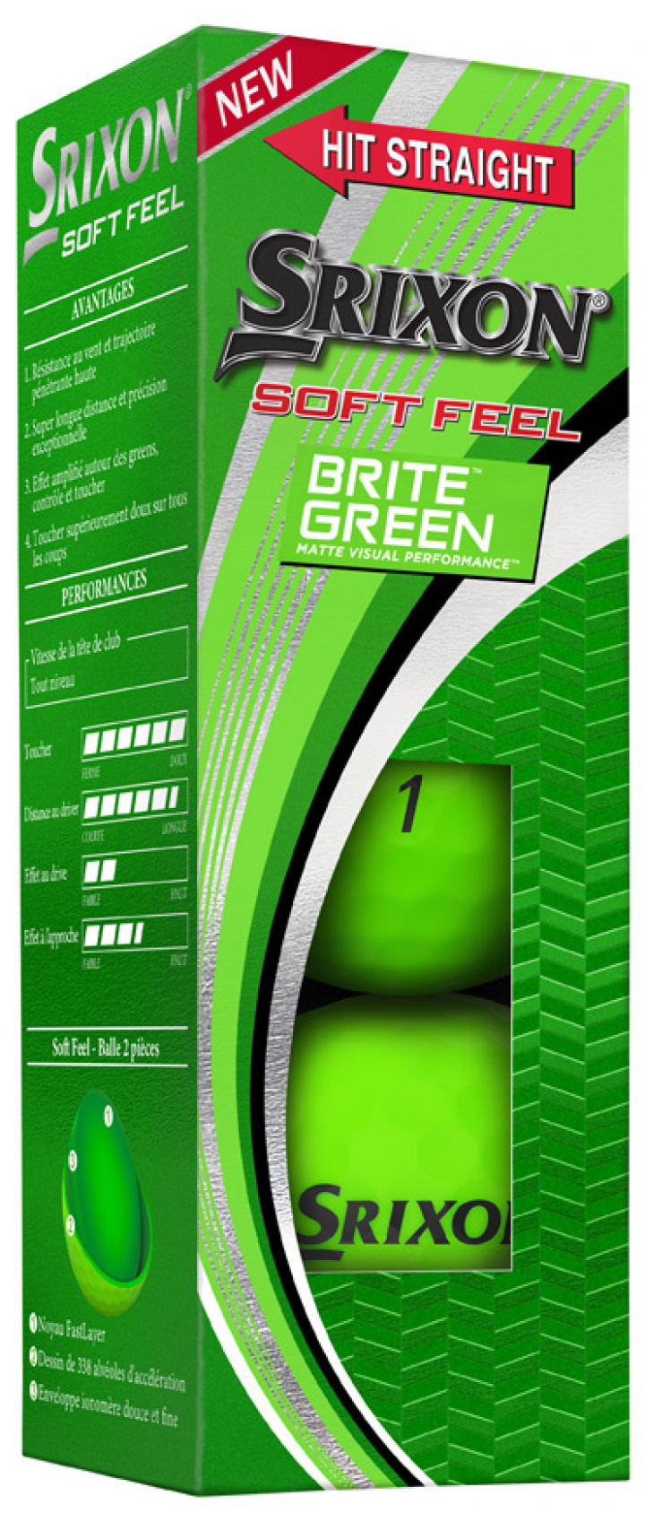Srixon Golfboll Softfeel 2020 Brite Grön (3-pack) i gruppen Golfbollar / 3-pack hos Dimbo Golf AB (6818019-40)