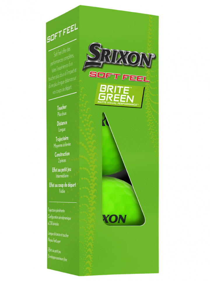 Srixon Golfboll Softfeel 2023 Brite Grön (3-pack) i gruppen Golfbollar / 3-pack hos Dimbo Golf AB (6818032-40)