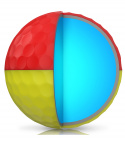 Srixon Golfboll Q-Star Tour Divide 2024 Gul/Röd (3-pack)