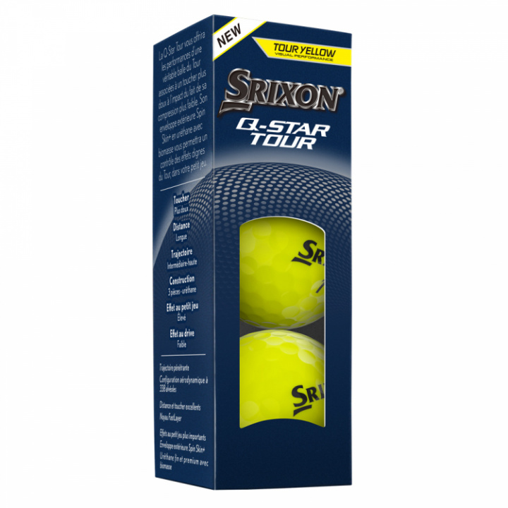 Srixon Golfboll Q-Star Tour 2026 Gul (3-pack) i gruppen Golfbollar / 3-pack hos Dimbo Golf AB (6818045-30)