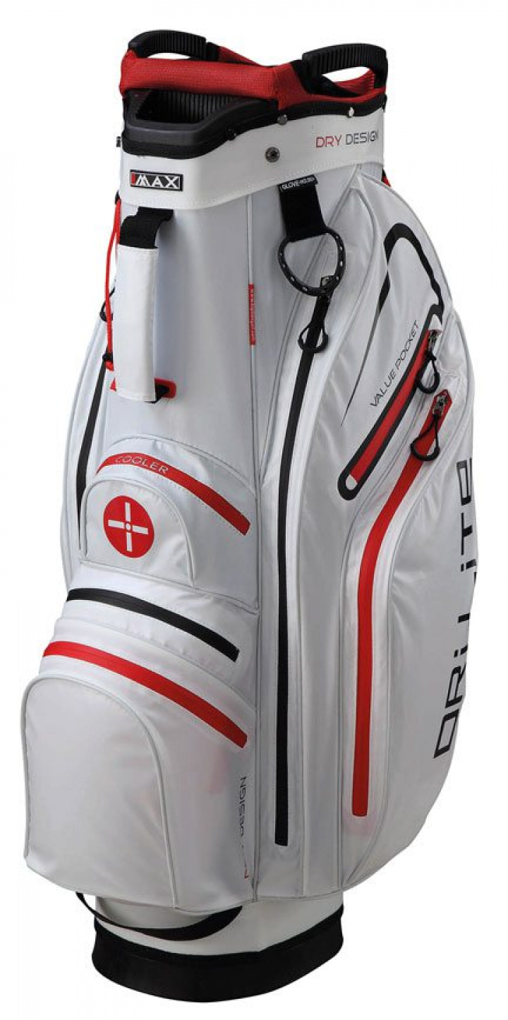 Big Max Vagnbag DriLite Active Vit/Röd i gruppen Bagar / Vagnbagar hos Dimbo Golf AB (7712016-1050)