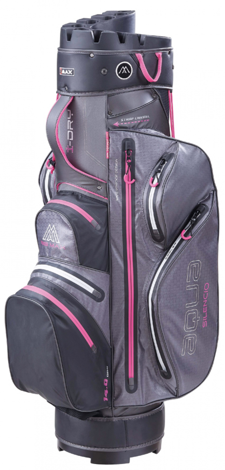 Big Max Vagnbag Aqua Silencio 3 Mörkgrå/Svart/Fuchsia i gruppen Bagar / Vagnbagar Vattentäta hos Dimbo Golf AB (7712022-103001)