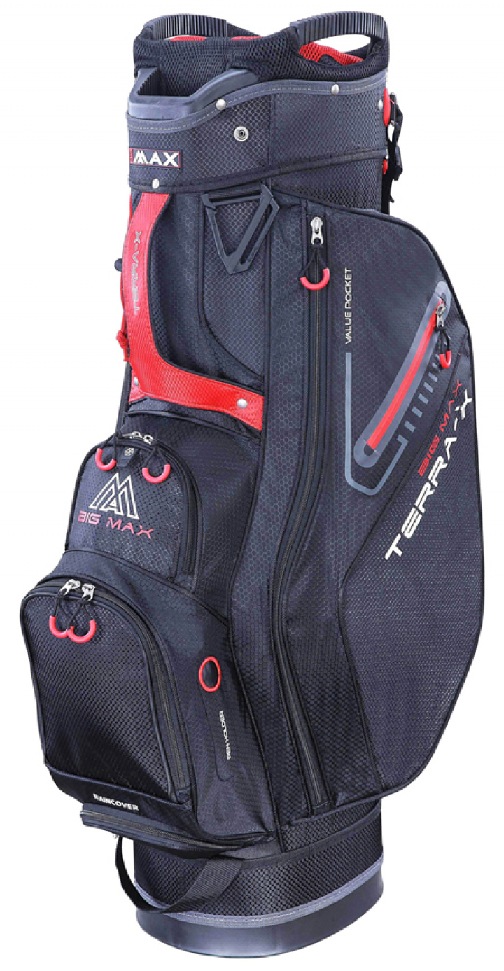 Big Max Vagnbag Terra X Svart/Röd i gruppen Bagar / Vagnbagar / Big Max Vagnbagar hos Dimbo Golf AB (7712023-140105)