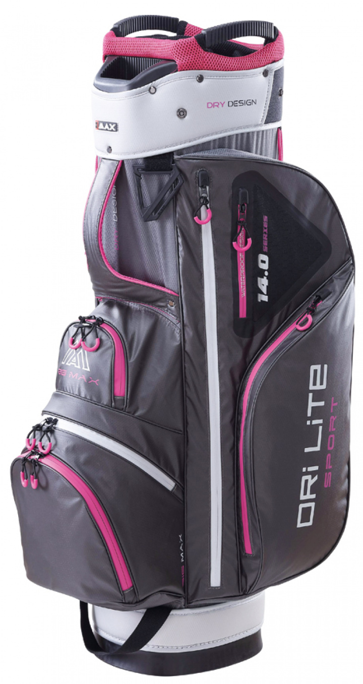 Big Max Vagnbag DriLite Sport Mörkgrå/Silver/Fuchsia i gruppen Bagar / Vagnbagar hos Dimbo Golf AB (7712025-133025)