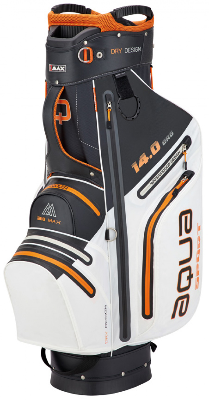 Big Max Vagnbag Aqua Sport 3 Vit/Orange i gruppen Bagar / Vagnbagar Vattentäta / Big Max Vattentät Vagnbag hos Dimbo Golf AB (7712027-1060)