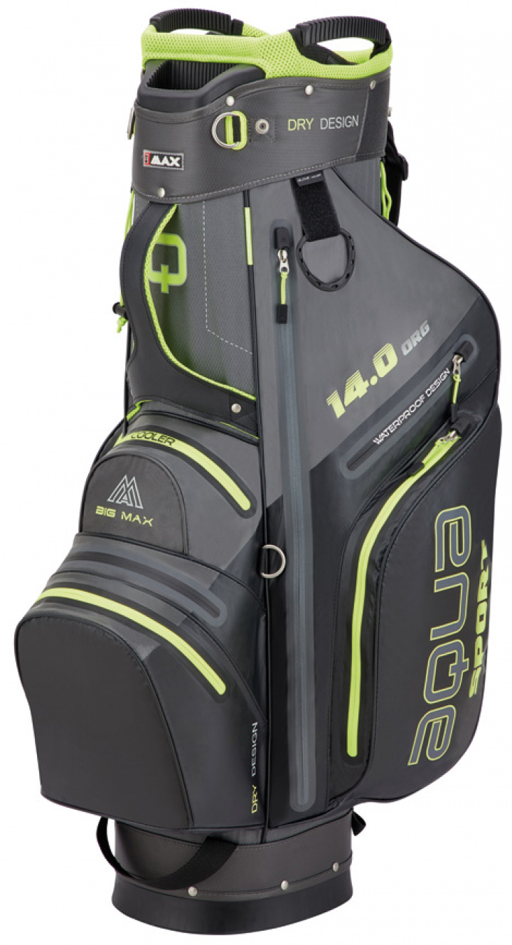 Big Max Vagnbag Aqua Sport 3 Grafit/Lime i gruppen Bagar / Vagnbagar Vattentäta / Big Max Vattentät Vagnbag hos Dimbo Golf AB (7712027-9541)
