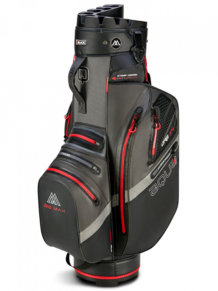Big Max Vagnbag Aqua Silencio 4 Grafit/Röd i gruppen Bagar / Vagnbagar Vattentäta / Big Max Vattentät Vagnbag hos Dimbo Golf AB (7712033-103005)
