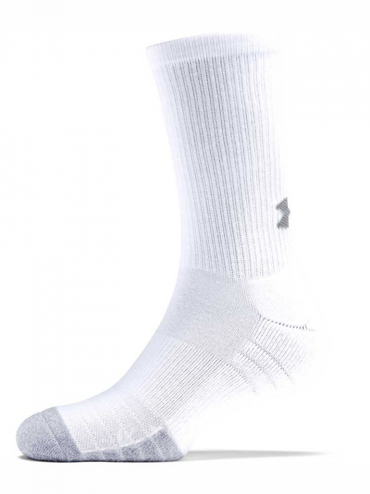 Under Armour Strumpor Heatgear Crew 3 Pack Vit i gruppen hos Dimbo Golf AB (7808002-1003r)