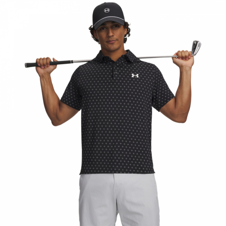 Under Armour Herr Piké Playoff Polo 3.0 Printed Svart 017 i gruppen Golfkläder / Herrkläder / Golfpiké herr hos Dimbo Golf AB (7850022-0173r)