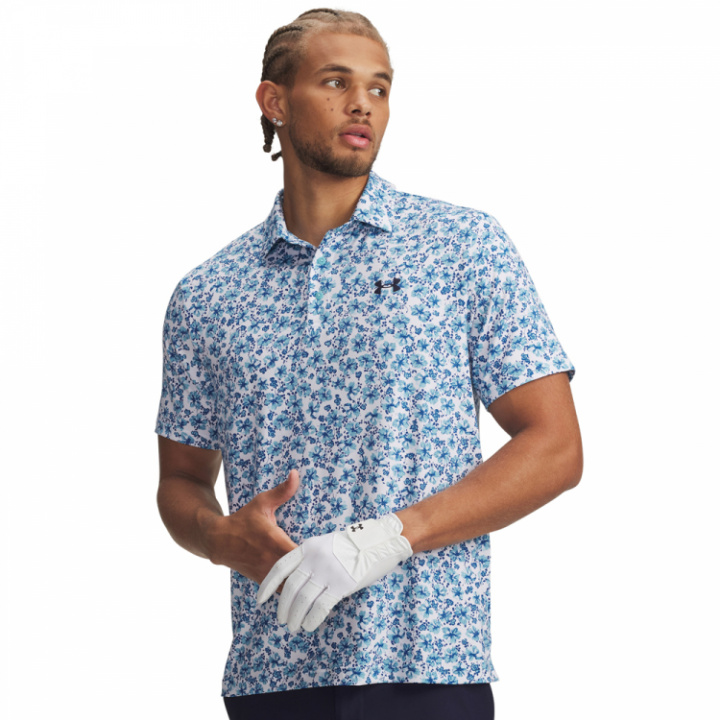 Under Armour Herr Piké Playoff Polo 3.0 Printed Vit 123 i gruppen Golfkläder / Herrkläder / Golfpiké herr hos Dimbo Golf AB (7850022-1233r)