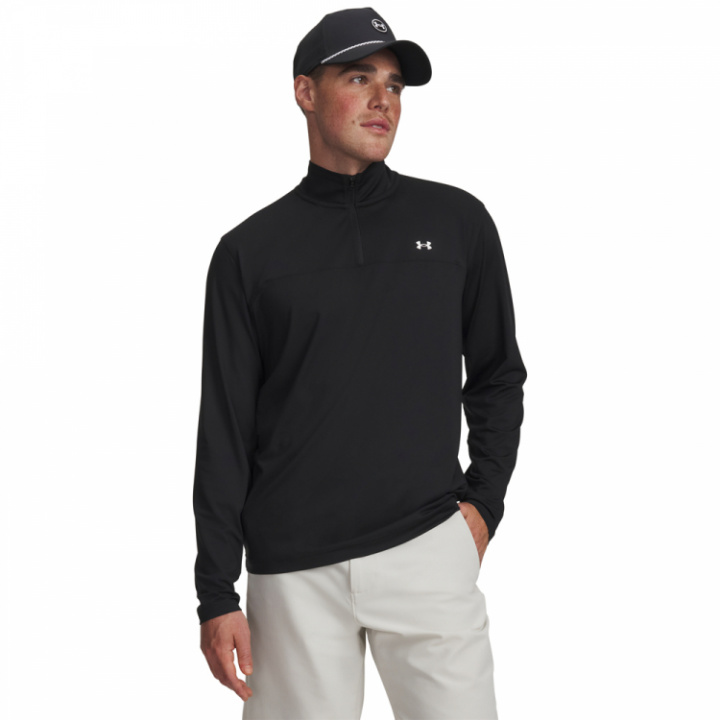 Under Armour Långärm Herr T2G 1/4 Zip 26 Svart 001 i gruppen Golfkläder / Herrkläder / Långärmade golftröjor herr hos Dimbo Golf AB (7854032-0012r)
