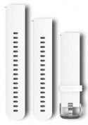 Garmin Klockarmband för S40/Venu/Vivoactive3 Silikon Vit/Rostfritt