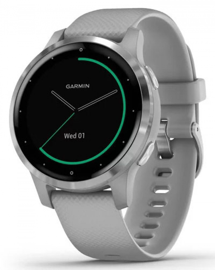 Garmin Smartklocka Vivoactive 4S Pudergrå/Silver i gruppen Elektronik / Golfklockor hos Dimbo Golf AB (8888023-0217202)
