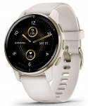 Garmin Smartklocka Venu 2 Plus Guld/Stål/Vit
