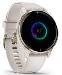 Garmin Smartklocka Venu 2 Plus Guld/Stål/Vit