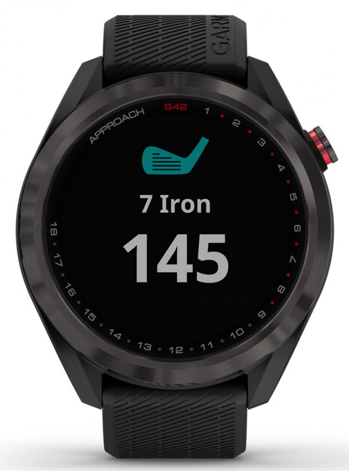 Garmin Golfklocka Approach S42 Grå/Svart i gruppen Elektronik / Golfklockor hos Dimbo Golf AB (8888031-0257200)