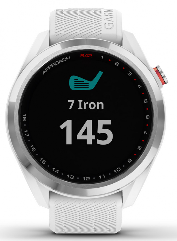 Garmin Golfklocka Approach S42 Silver/Vit i gruppen Elektronik / Golfklockor hos Dimbo Golf AB (8888031-0257201)