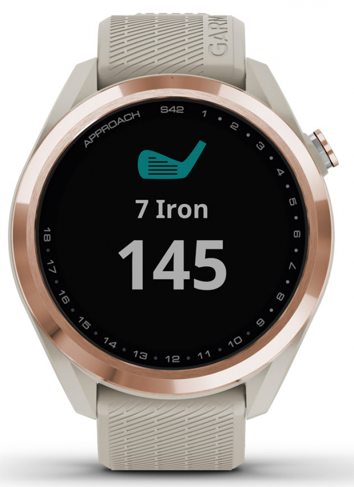 Garmin Golfklocka Approach S42 Roséguld/Sand i gruppen Elektronik / Golfklockor hos Dimbo Golf AB (8888031-0257202)