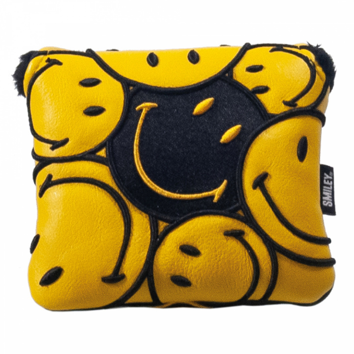 Smiley Headcover Putter Mallet Gul i gruppen Tillbehör / Golftillbehör / Headcover Metalwoods hos Dimbo Golf AB (9981231-350590)