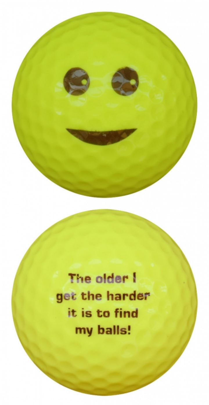 WL Golfboll Gul Glad Gubbe - The older I get the harder it is to find my balls! 1st i gruppen Golfbollar / Alternativa Golfbollar hos Dimbo Golf AB (9987100-230105)